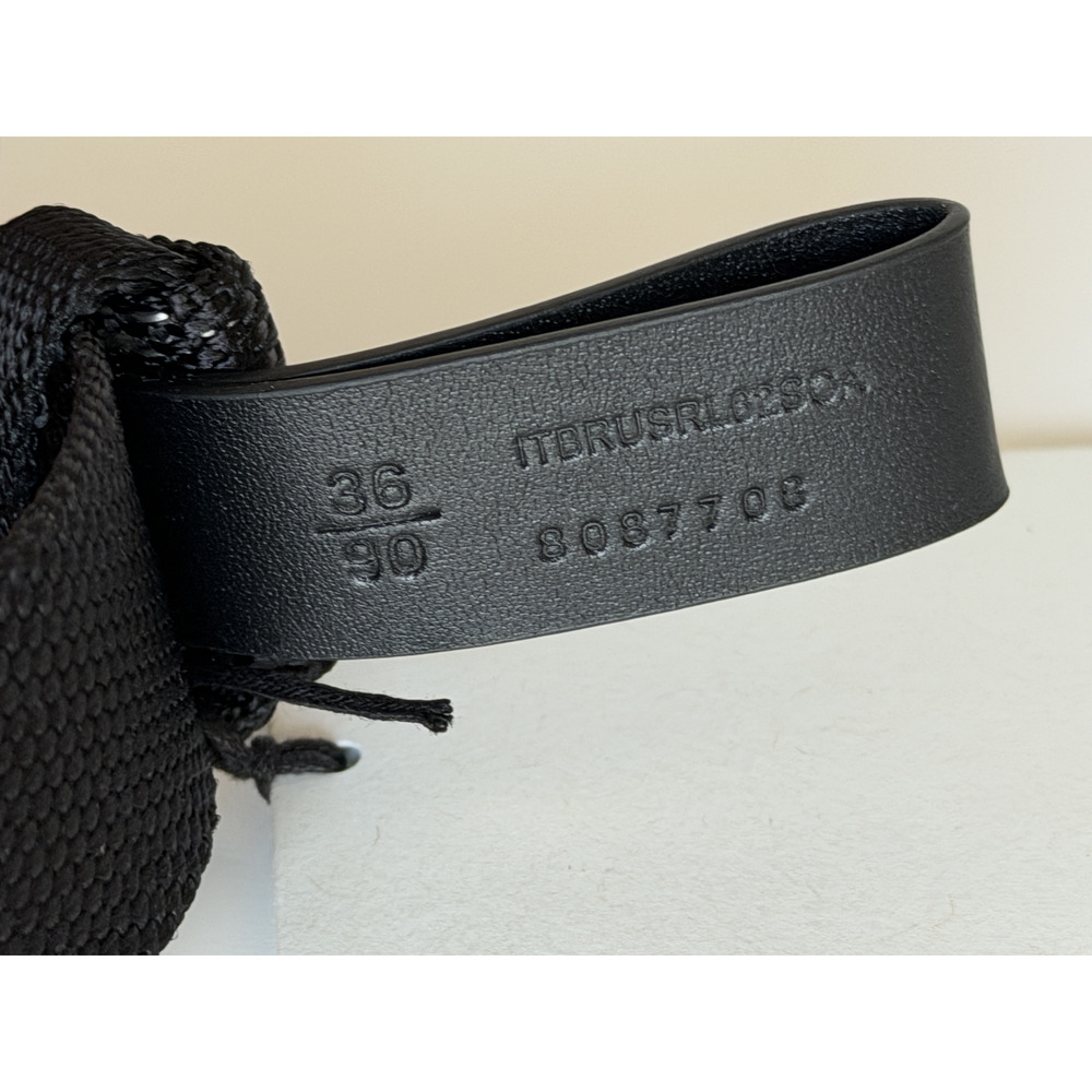 Burberry Silver Metal Buckle Shield Webbing Black Belt 90/36 8087708 IT NWT $490 - Picture 12 of 14